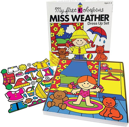 Colorforms Stickers for Kids, My First Colorforms, Miss Weather Dress Up Set - Arts and Crafts, Toddler Stickers, Scrapbook Stickers, Kids Crafts, Kids Stickers, Stickers for Girls Ages 3+