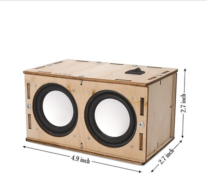 DIY STEM Projects Educational Exploration Speaker Box Kit Build Personalized Wood Case Speaker Set Science Electronics Experiment Kit Learning STEM Gifts for Teens and Adults