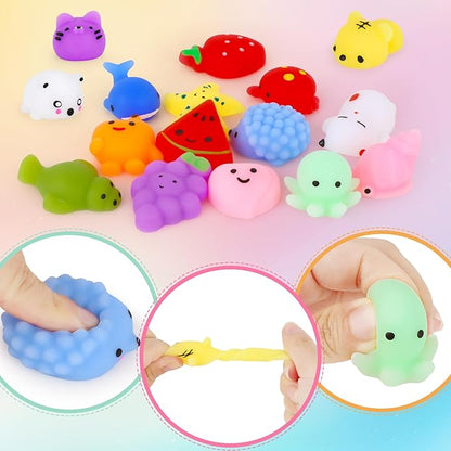 Hooqict 20Pcs Squishy Toys Stress Balls for Kids Kawaii Squishies Squishy Fidget Sensory Toys for Boys Girls Classroom Prizes, Goodie Bag Stuffers, Easter Basket, Christmas Stocking Stuffers