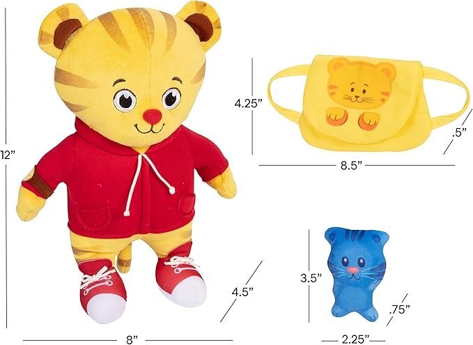 Daniel Tiger's Neighborhood Plush Daniel Tiger Back to School Feature Plush with Tigey and Backpack Featuring Music, Sounds, and Phrases!