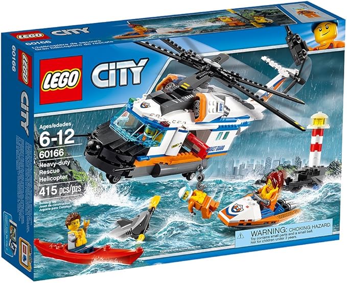 LEGO City Coast Guard Heavy-Duty Rescue Helicopter 60166 Building Kit (415 Piece)