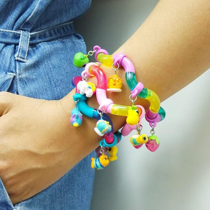 Tangle Charms - Tangle Fidget Friendship Bracelets (Color Rush) - - Charm Bracelets - Mystery Charm - Tangle Fidgets for Kids - Cute Tangle Fidgets