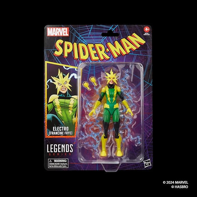 Marvel Legends Series Electro (Francine Frye), Retro Comics Collectible 6-Inch Scale Action Figure