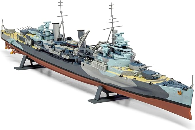 Airfix Ship Model Kit Vintage Classics - A04212V HMS Belfast, Plastic Watercraft Model Kits for Adults & Kids Ages 8+, Skill Level 3, 1:600 Scale WW2 Warship Models, Miniature Battleship Navy Gifts