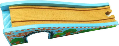 Z MAYABBO Wooden Train Tracks Accessories Wood Train Lifting Bridge for Railroad Tracks fits for All Railway Tracks