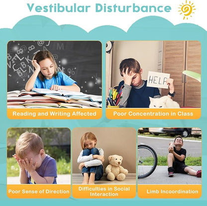 BABAMU Sensory Chair for Kids Autism Sensory Products Sit and Spin Autism Toys Spinning Chair ADHD Chair Swivel Chair Training Body Coordination (Pink)