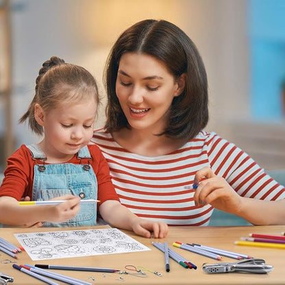 POPMISOLER 183 Pieces Shrink Plastic Kit DIY Ornaments or Creative Craft DIY Accessories Kit for All Ages Great Gift