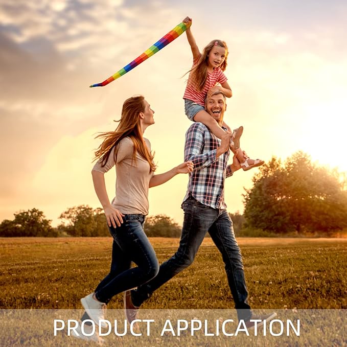 Chalyna Throw and Catch Ball, Rainbow Tail Foam Ball Sports Comet Balls Soft Colorful Play Playground Toys Bulk for Indoor Outdoor Kids Adults School Training Gift, 23.62 Inch Long