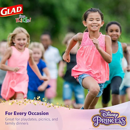 Glad for Kids Disney Princess 12oz Paper Bowls Disney Princess Paper Bowls, Kids Bowls, Kid-Friendly Paper Bowls for Everyday Use, 12oz Paper Bowls, 40 Count - 8 Pack