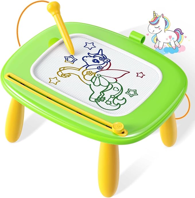Seimome Toddlers Toys Ages 1-3, Magnetic Drawing Board, Doodle Board Pad Learning and Educational Toys for 18 Months Baby 1-3 Yr Kids Birthday Gifts - Green