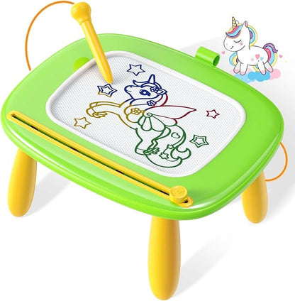 Seimome Toddlers Toys Ages 1-3, Magnetic Drawing Board, Doodle Board Pad Learning and Educational Toys for 18 Months Baby 1-3 Yr Kids Birthday Gifts - Green