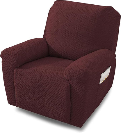 NORTHERN BROTHERS Oversized Recliner Chair Covers, Large Lazy Boy Recliner Covers, Stretchy Cover for Recliner Chairs, Wine Red