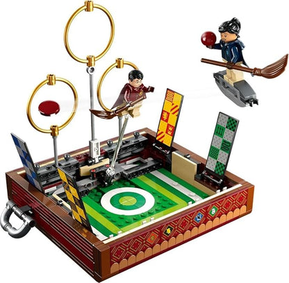LEGO Harry Potter Quidditch Trunk Playset for 1 or 2 Players with Customizable Minifigures of Draco Malfoy, Cedric Diggory, Cho Chang and Golden Snitch, Travel Toy for Boys and Girls 76416