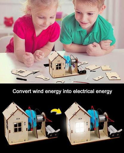Poraxy 4 Set STEM Kits for Kids Ages 8-10, Science Experiment Projects Building Kits, Wooden 3D Puzzles, Educational Building Toys for Ages 8-12-13, Gifts for 8,9,10,11,12 13 Year Old Boys and Girls