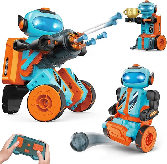 STEM Circuits Robot Building Toys for Kids Ages 8-12+ Year Old, 3 in 1 Remote Control & Programming Robotics Kit, Electric Science Projects Set, Ideal Gift for Boys Ages 12-16