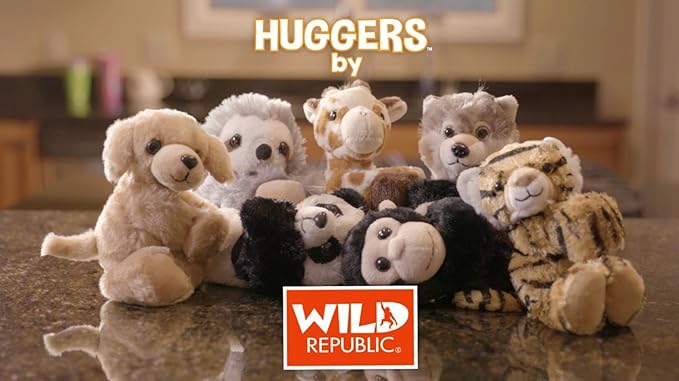Wild Republic Huggers Giraffe Plush Toy, Slap Bracelet, Stuffed Animal, Kids Toys, 8 inches