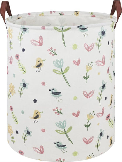 CLOCOR Kids Laundry Basket,Waterproof Baby Nursery Hamper,Collapsible Fabric Storage Container,Toys Bin,Room Decor,Gift Basket（Painting