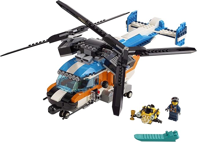 LEGO Creator 3in1 Twin Rotor Helicopter 31096 Building Kit (569 Pieces)