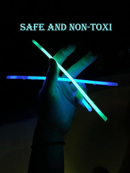 Glow Sticks 414Pcs Bulk Party Pack 8” Glow In The Dark Sticks Glow Bracelets And Glow Eyeglasses And Necklaces Earrings Favors For You... (414PCS)