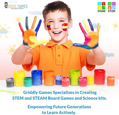 STEM Toys by Griddly Games - Art & Science Kits for Kids Age 8-12 Fun & Educational Science Toys, Engaging Kids Activity Kit, Perfect Science Kit for Hands-on Learning (Just Add Baking Soda)