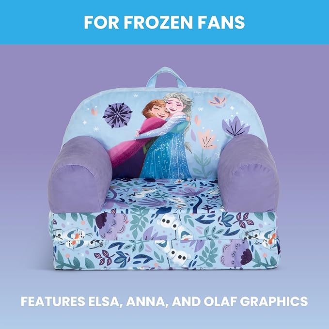 Delta Children - Disney Frozen Cozee Buddy Flip-Out Kids Chair, Purple