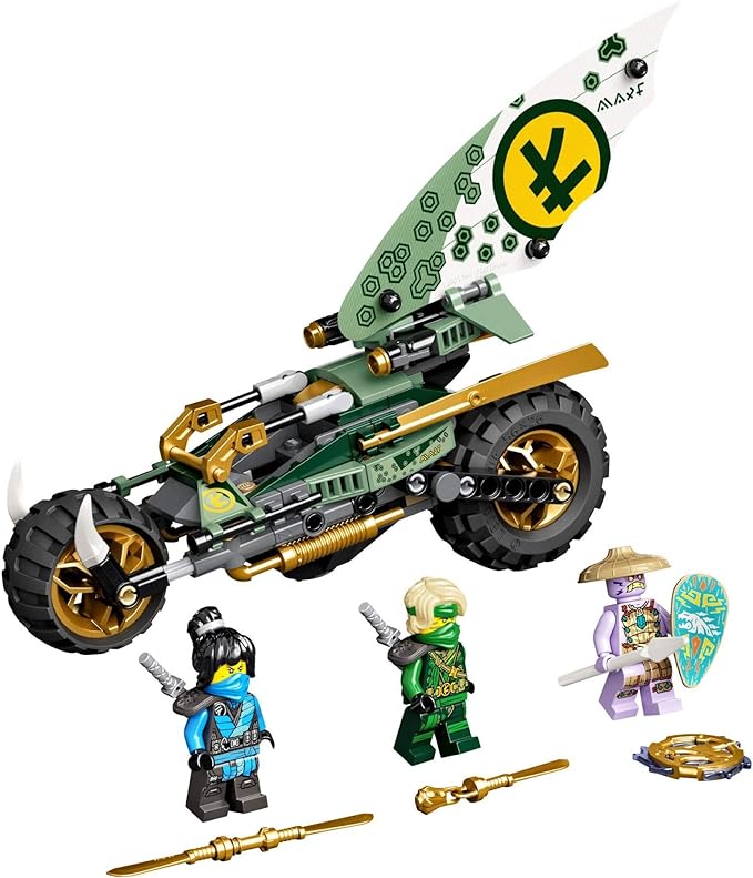 LEGO NINJAGO Lloyd’s Jungle Chopper Bike 71745 Building Kit; Ninja Bike Toy Featuring NINJAGO Lloyd and NYA Minifigures, New 2021 (183 Pieces); Top Toy for Kids Who Love Action-Packed Creative Play