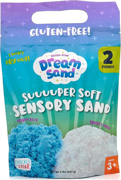 Chuckle & Roar - Dream Sand - Bulk 2lb Container - Tactile Fidget Sensory Activity for Little Ones - Educational Arts and Crafts for Preschoolers - Never Dries - Ages 3 and Up