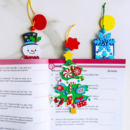 Winlyn 24 Sets Christmas Craft Kits Winter Crafts DIY Christmas Ornaments Decorations Craft Kits Festive Foam Stickers Christmas Arts and Crafts for Kids Holiday Home Classroom Activities Party Favors