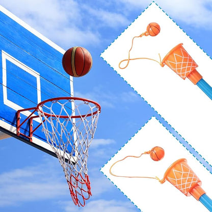 20 Pcs Basketball Hoop Pens Basketball Party Favors with Blue Pencil Holders Basketball Novelty Pens for Kids Foam Pen Cushion Sports Party Favors for Sports Themed Birthday Party Supplies, 0.7 mm