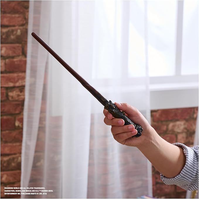 Wizarding World Harry Potter, 12-inch Magical Collector Harry Potter Wand with Stand & Die-cast Icon, Magical Creatures Series