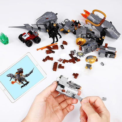 ENJBRICK Dinosaur Building Set for Boys 8-14 Years,Dino Toy for Boys and Girls, with Truck,Baby Dino for Movie Fans Birthday Gifts