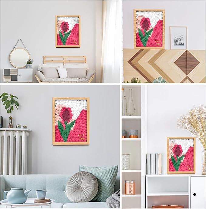 URSDIART Tulip Arts and Crafts for Kids Ages 8-12,Over 1100+ Craft Pom Poms Art Kits, Craft Kits for Girls Boy Ages 8-12,6-9,15+,Kids Activities Home Classroom School Project Supplies