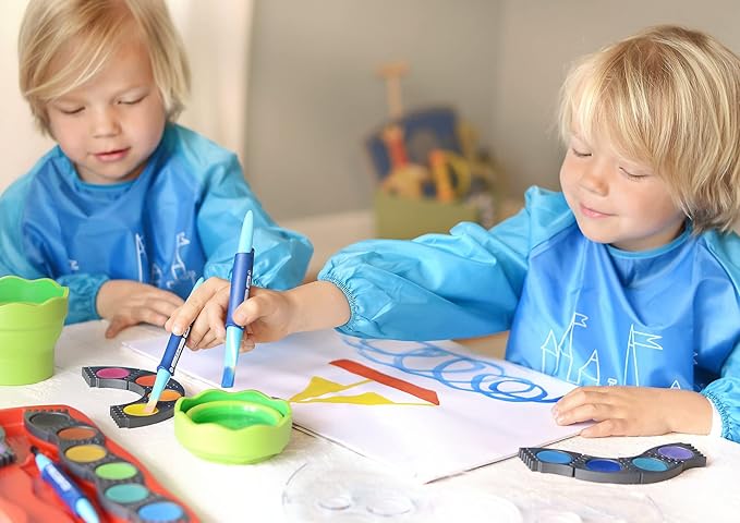 Faber-Castell Connector Watercolor Paint Set for Kids - 12 Watercolor Paint Colors, Watercolors for Kids Ages 6-8+, Multicolor