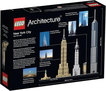 LEGO Architecture New York City 21028, Build It Yourself New York Skyline Model Kit for Adults and Kids (598 Pieces),Multicolor