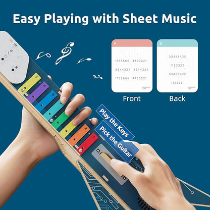 Science Can STEM Science Kit for Kids Age 8-12, DIY Electronics Guitar Building Kit, 3D Wooden Puzzles Musical Instruments, Engineering Kits Birthday Gift for Boys & Girls Ages 8+