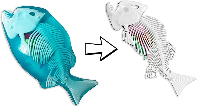 Dissect-It Simulated Synthetic Lab Dissection Toy, STEM Projects for Kids Ages 6+, Animal Science, Biology, Anatomy Home Learning Kit, Great for Young Scientists! - Piranha