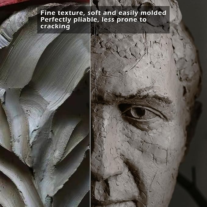 ReArt Stone Air-Dry Clay Modelling, 2.2 pounds Ideal for Beginners and Advanced Sculptors All-Purpose Modeling Clay (5Pcs Set)