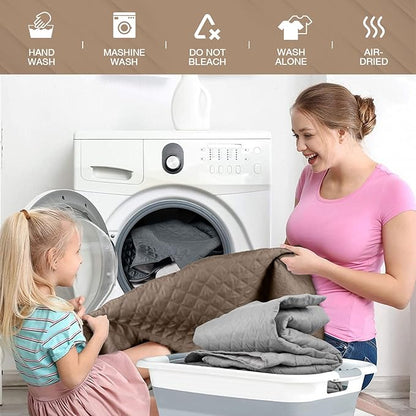 TAOCOCO Waterproof Recliner Loveseat Cover Non-Slip Sofa Slipcover, Pet Couch Cover for Loveseat Recliner with Straps, Washable Reclining Loveseat Cover Furniture Protector (2 Seater, Brown)