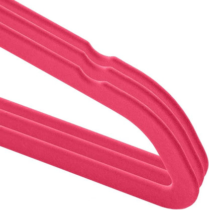 Casafield 50 Velvet Baby Hangers - 11" Size for Infant & Toddler Clothes - Pink