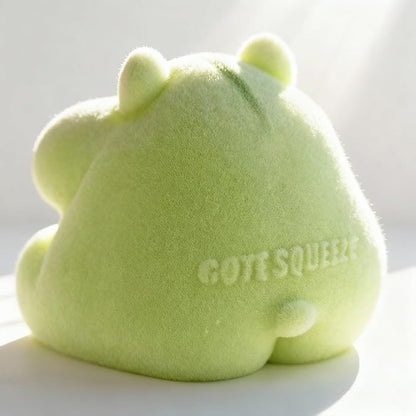 Handmade Taba Squishy Hamster Toy, Cute Squishy Hamster Fidget Toy, Soft Silicone Mochi Furry Toy, Stress Relief Gift for Adults & Kids, Sensory Anxiety Plushie (Green)