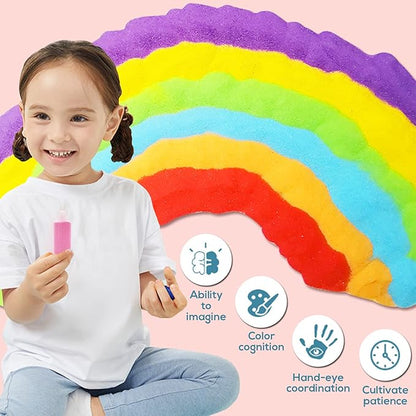 28 PCS Art Sand,DIY Arts and Crafts Kit,Terrarium Sand Play for Wedding Decor,Painting,Children,Decorations,Crafts(1.25oz Bottles)