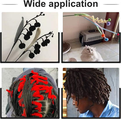 60 Pieces Black Pipe Cleaners,Pipe Cleaners Chenille Stem,Art Pipe Cleaners for Creative Home Decoration Supplies, Arts and Crafts Project,Christmas Valentine's Craft Pipe Cleaners