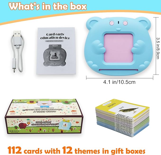 MAYAPHILOS Spanish and English Pocket Speech Therapy Toys with 224 Sight Words, Bilingual Flashcard Autism Sensory Learning Toys Montessori Educational Toys for Preschool Learning, Gifts for Toddlers