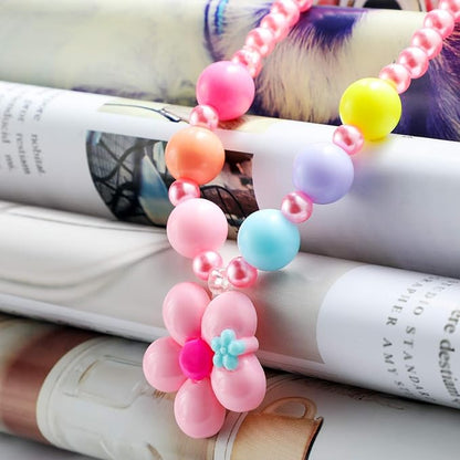Kids Jewelry Little Girls Plush Handbag Necklace Bracelet Ring Hair Clips Set, Jewelry Party Favors Gift for Dress up Pretend Play