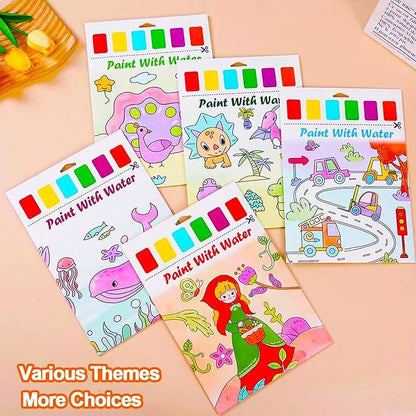 BAOXUE Water Coloring Books for Kids Ages 4-8,Paint with Water Colors Book for Toddlers,Watercolor Painting Paper Gift for Boys Girls 2-4 Years,Arts Kits and Crafts Sets for Drawing (Animals)