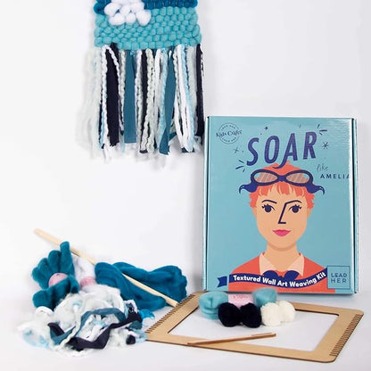 Kids Crafts Soar like Amelia Textured Wall Art Weaving Craft Kit Arts and Crafts DIY Crafts for Girls