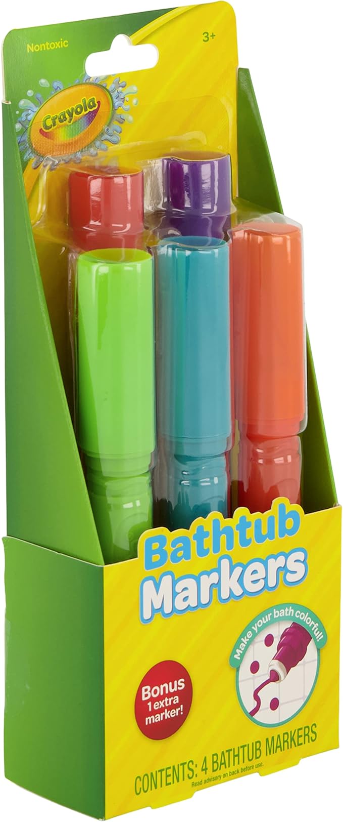 Crayola Taste Beauty Bathtub Markers, Washable Markers for Baths in Green, Red, Blue, Purple, and Orange