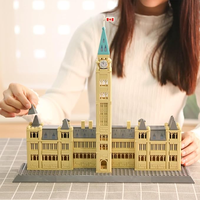 Oichy Parliament Hill Model Building Kits, World Famous Architectural Building Blocks Set, Ottawa Parliament Toy Building Sets for Adults and Kids(608 PCS)