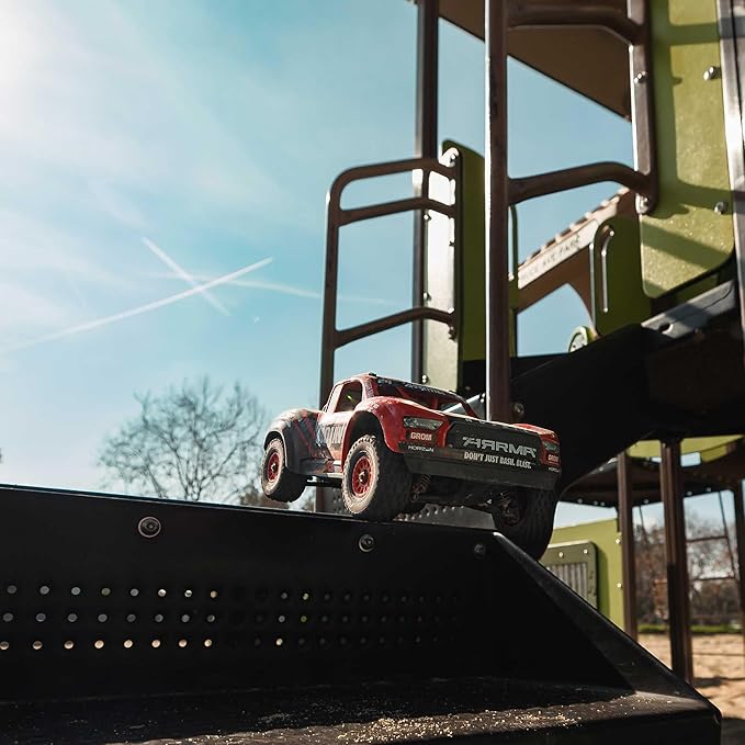 ARRMA RC Truck Mojave GROM 4x4 Smart Small Scale Desert Truck, RTR (with Battery and Charger Included) Red/Black ARA2104T1