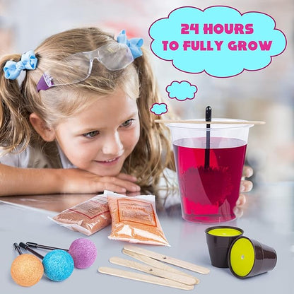Crystal Growing Kit, STEM Projects Science Kits for Kids Age 4-6-8-12, Crystals Grow Fast (24H) Science Experiments Kit Toys, Art & Crafts Gift Toys for 6 7 8 9 10 11 12 Years Old Girls & Boys